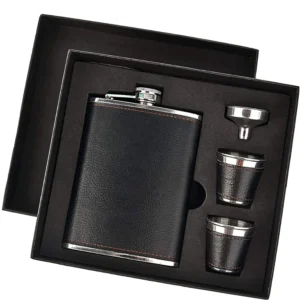 Stainless Steel Flask – Classic Portable Hip Flask for Drinks
